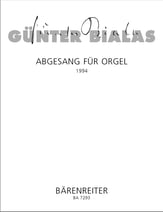 Abgesang for Organ Organ sheet music cover